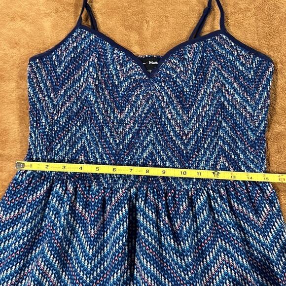 Mason & Mackenzie Shirred Bodice Fit & Flare Dress Size XL Blue, Pink & White - Picture 7 of 7